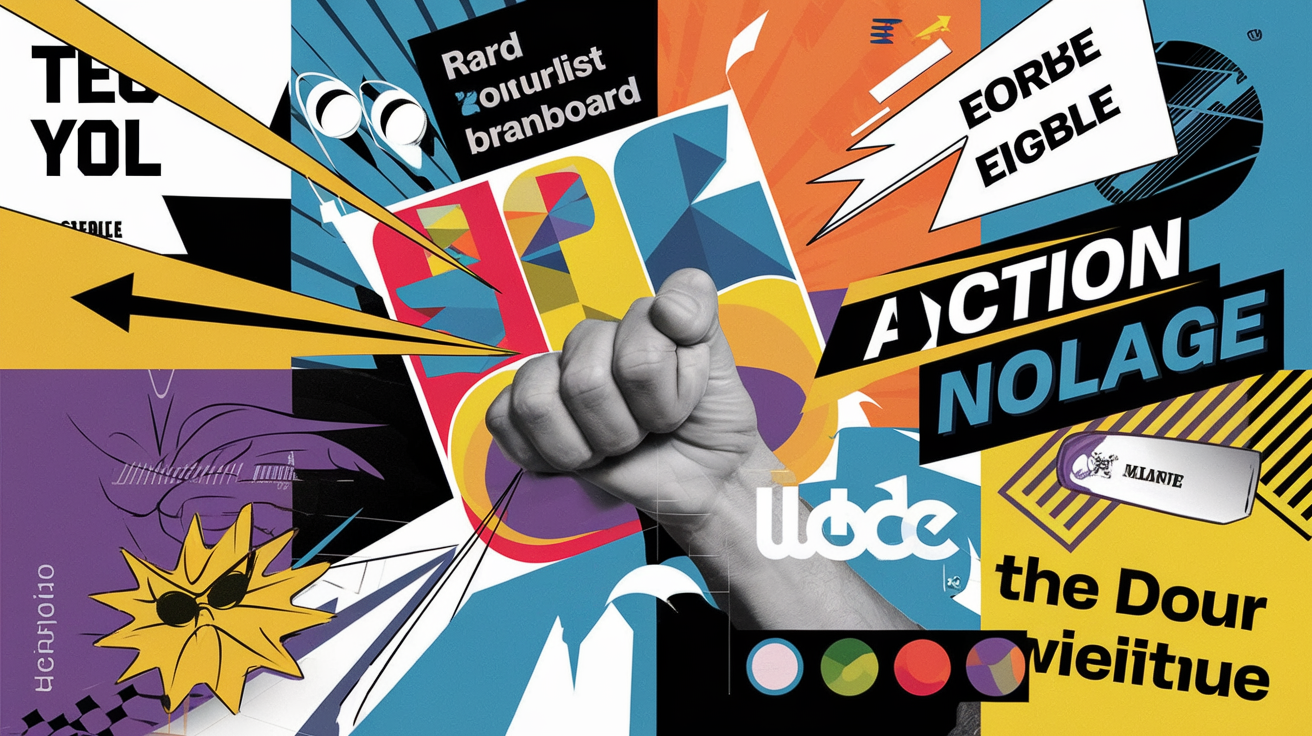 Affiche main brandboard inspiration passage à l’action graphique