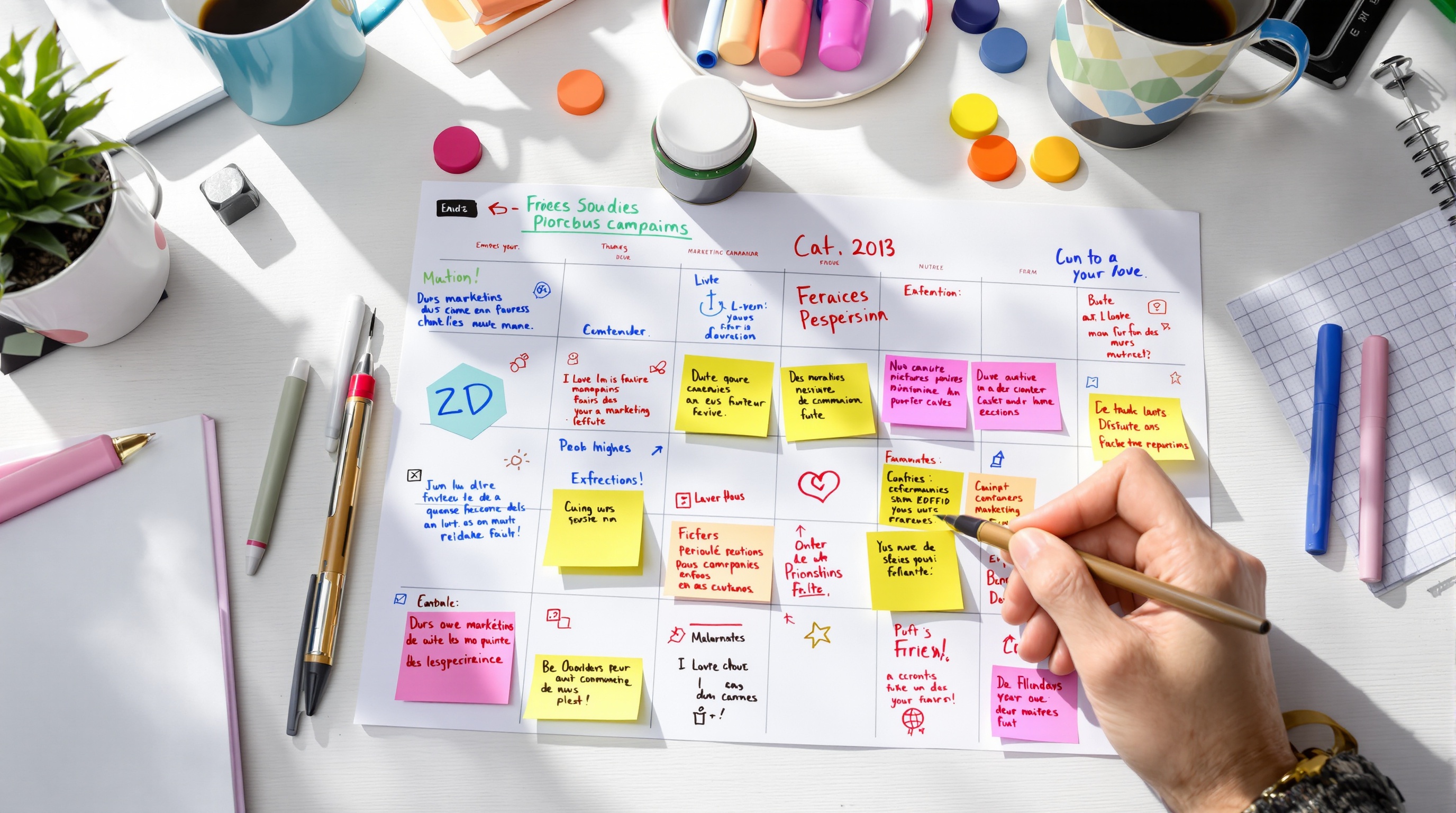 calendrier marketing fin d'année planification anticipation