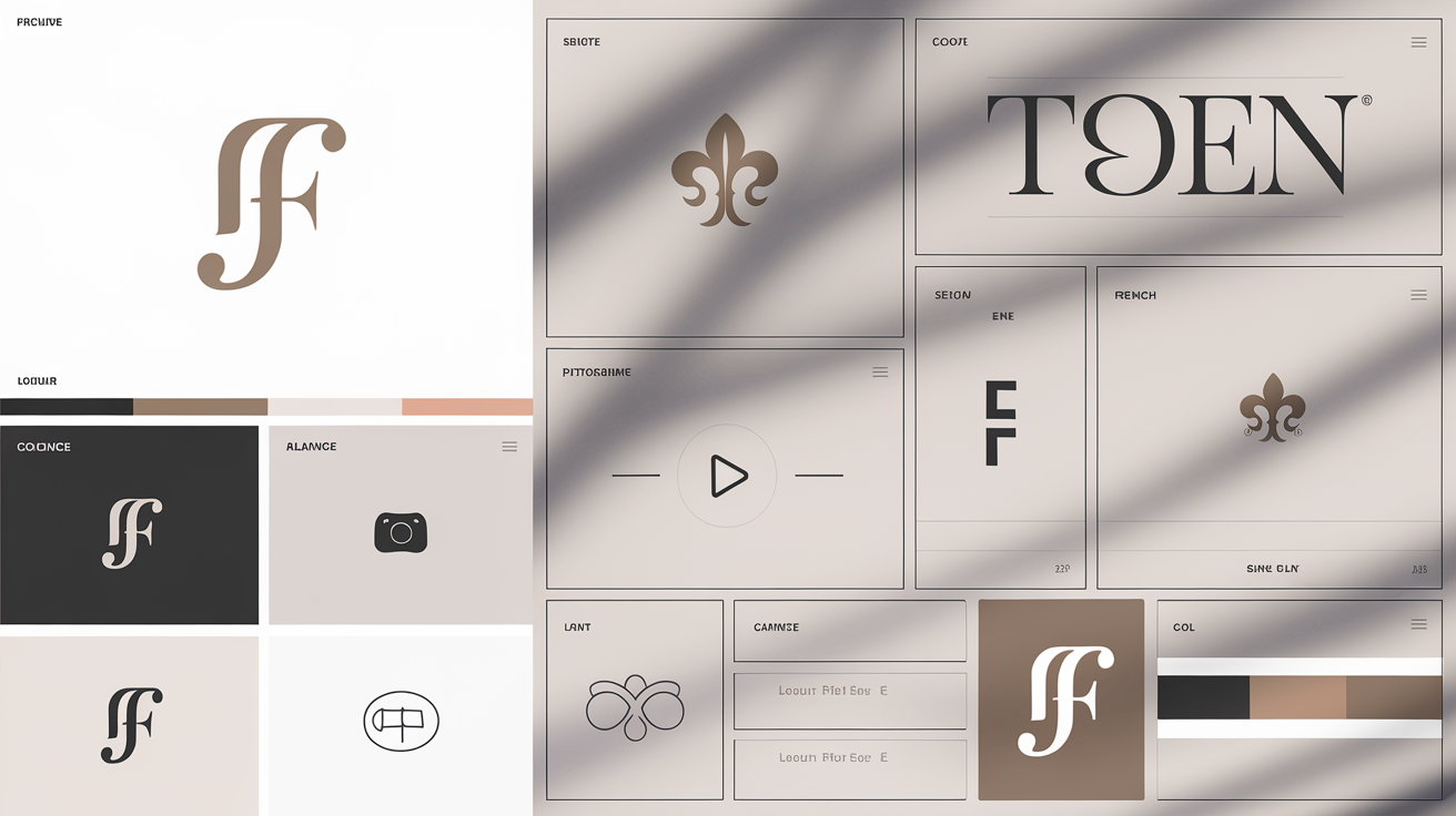 Exemple de charte graphique minimaliste avec logo, palette de couleurs et typographie