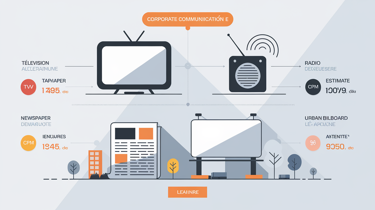 Tableau comparatif médias traditionnels communication entreprise