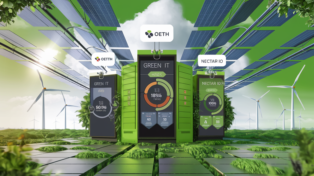 Comparatif graphique des hébergeurs Oeth, GreenIT et Nectar-io