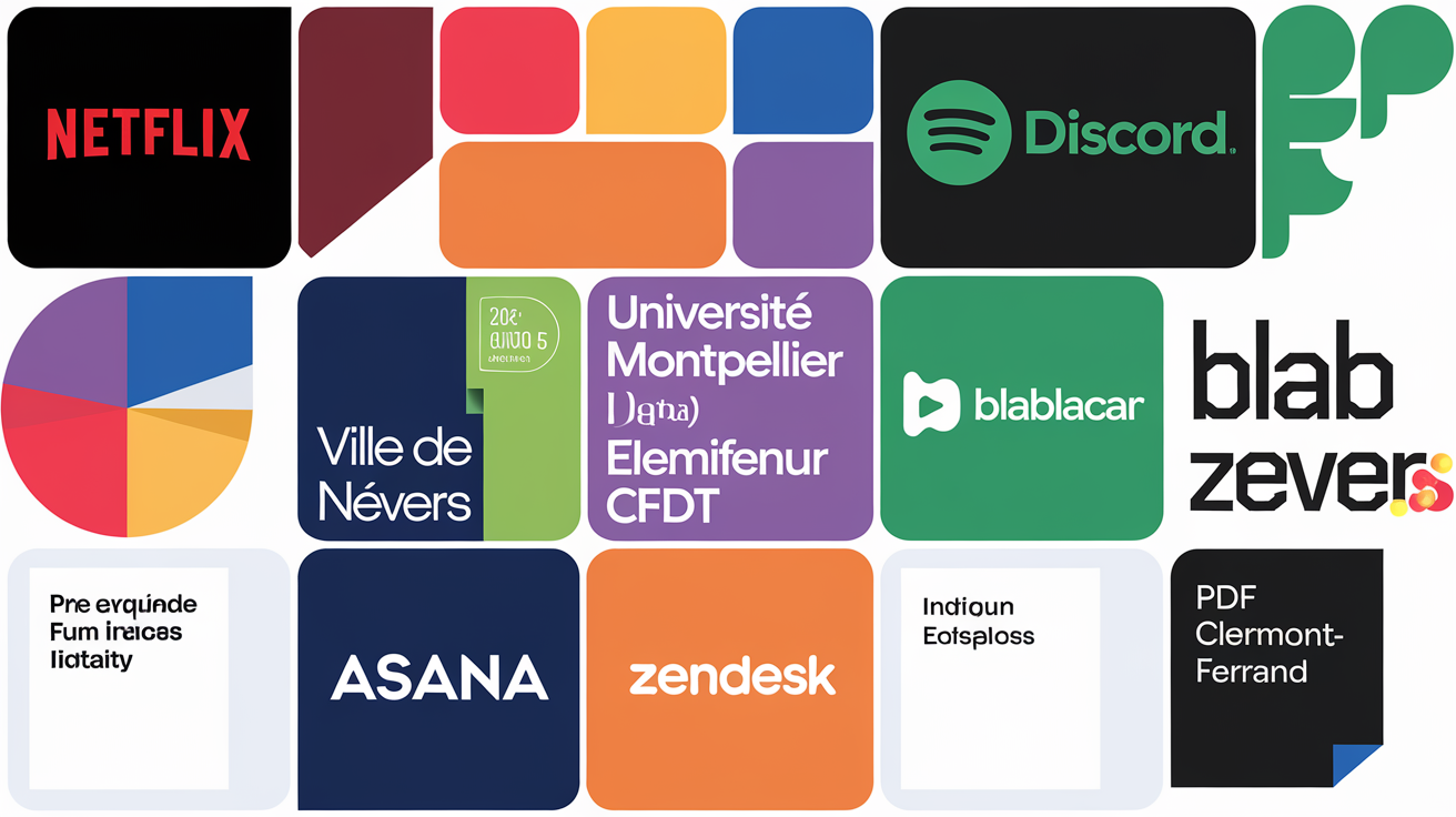 Comparatif visuel chartes graphiques top marques et institutions