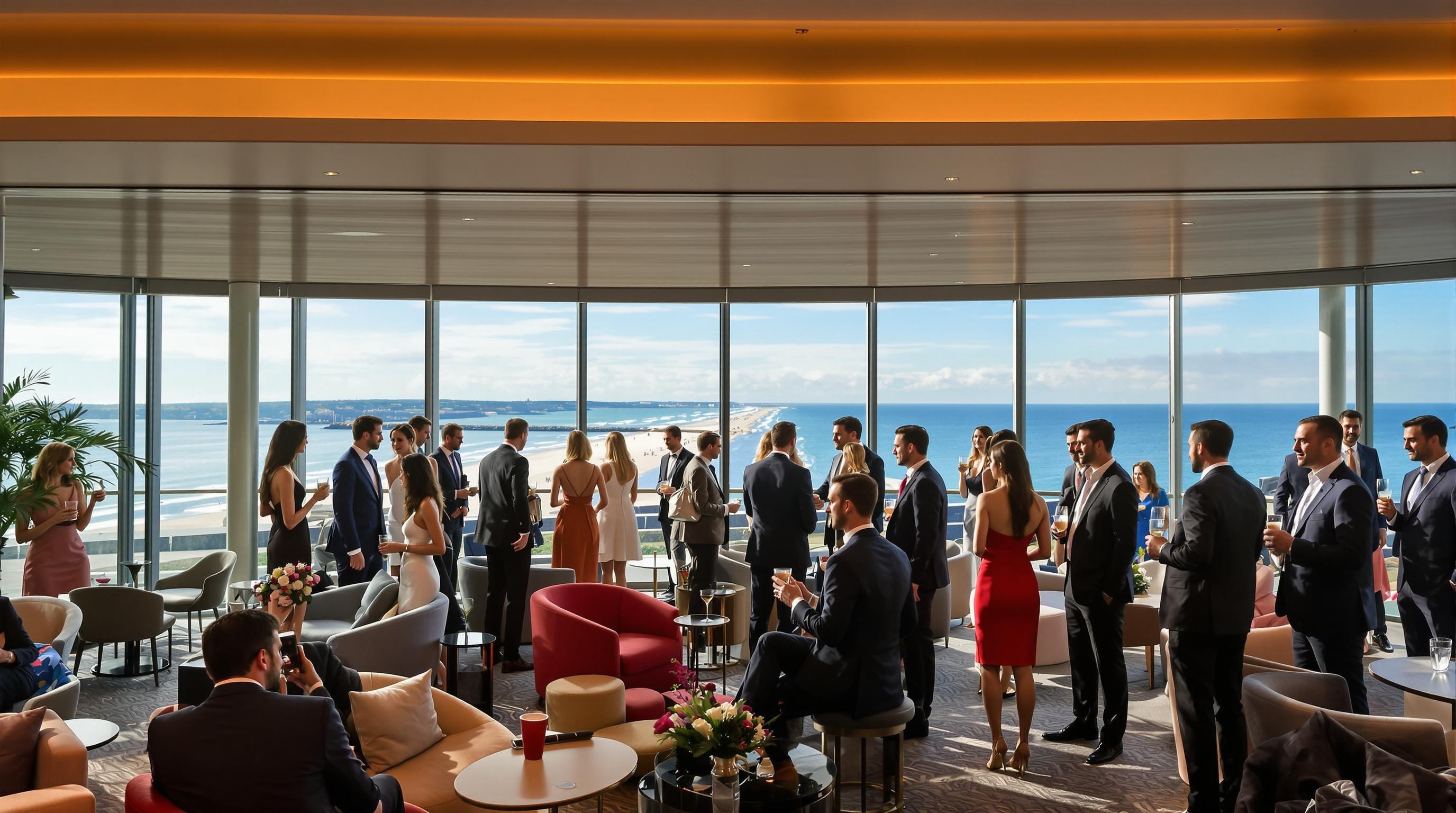 Conférence haut-de-gamme à Deauville avec networking sur la plage.