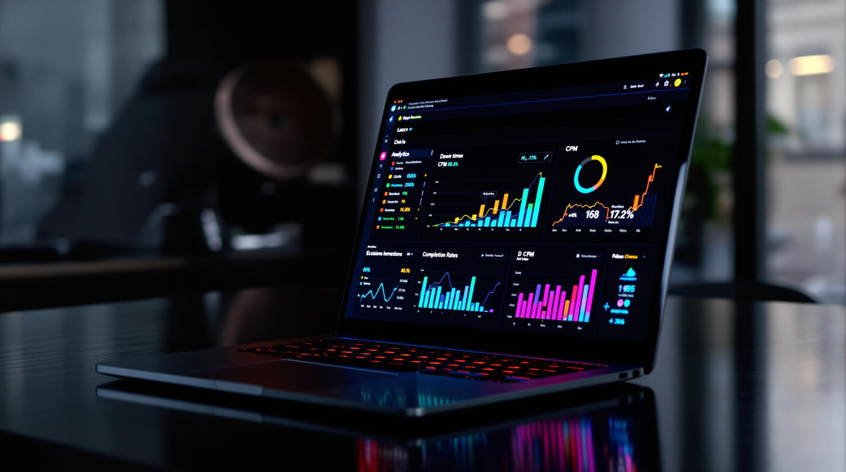 Dashboards analytics influence : dwell-time, CPM, taux de complétion, impressions
