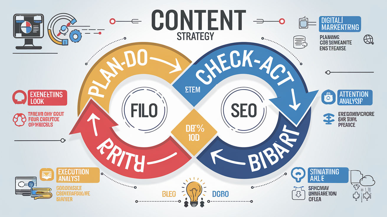Diagramme PDCA pour l'amélioration continue en SEO