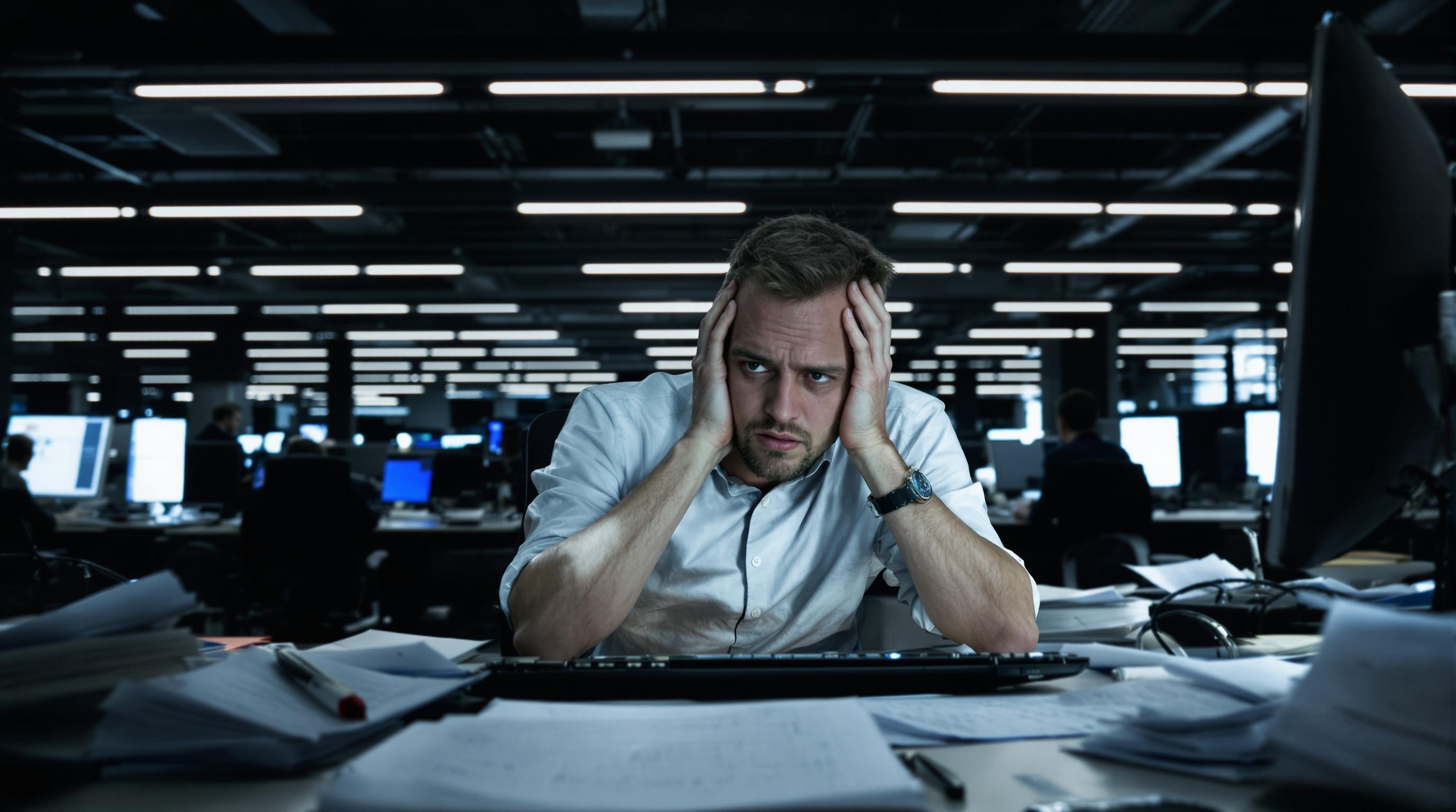Posture affaissée, lumière agressive et distractions au bureau – fatigue physique et mentale
