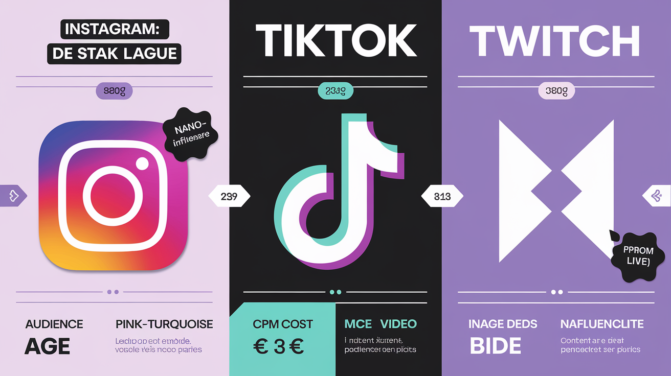 Comparatif des plateformes Instagram, TikTok et Twitch pour l’influence en 2024