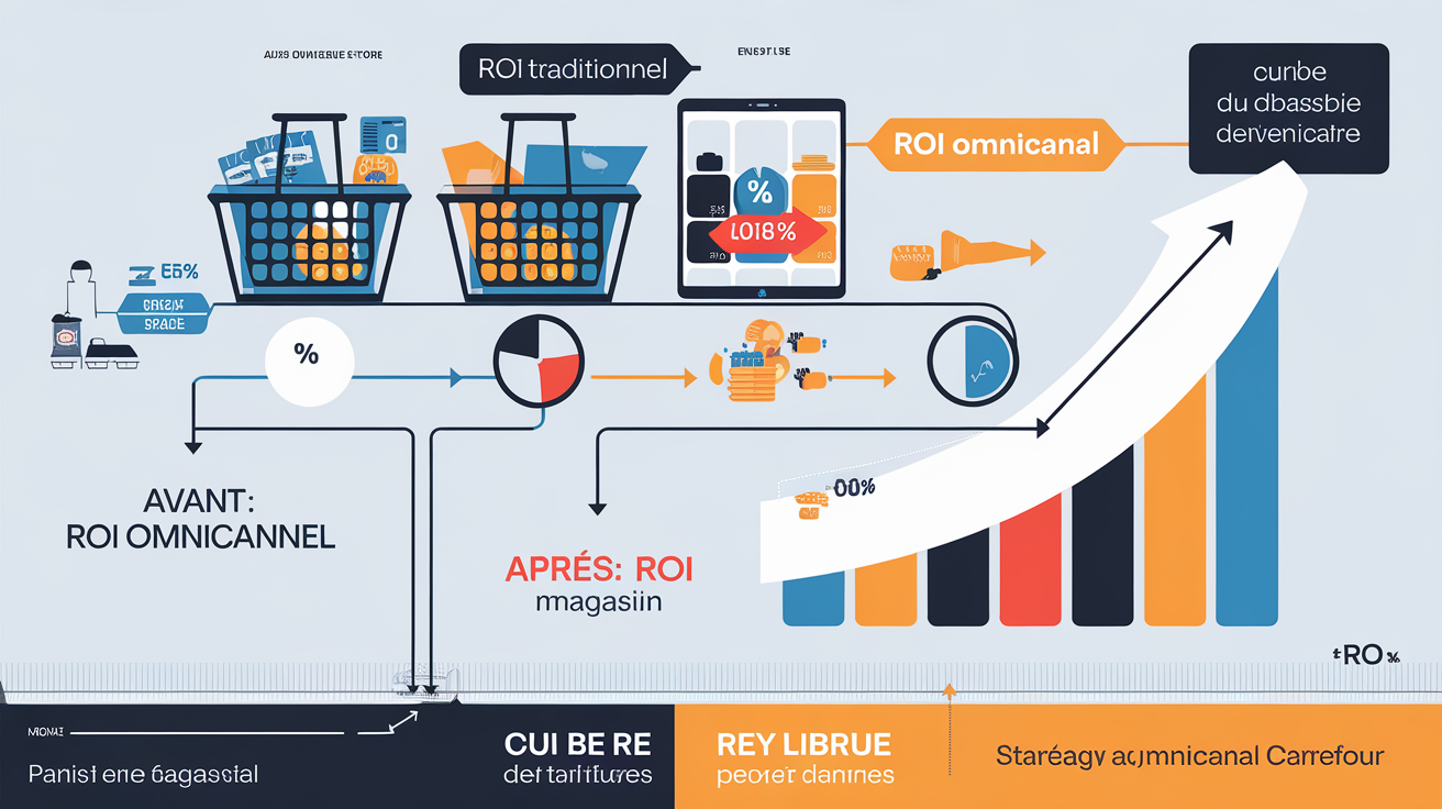 Comparatif du ROI de la stratégie omnicanale de Carrefour