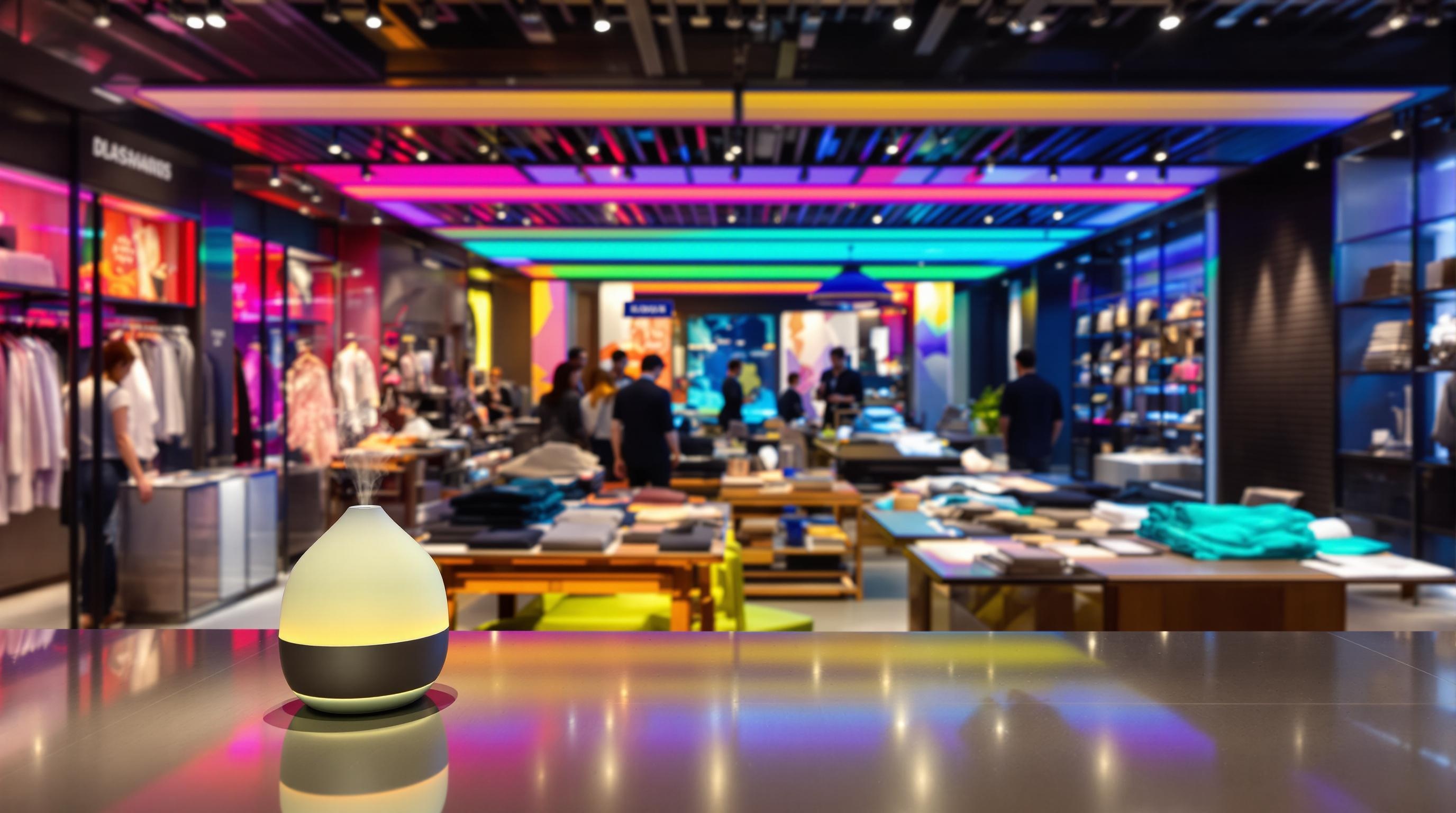 Point de vente immersif avec éclairages, couleurs, parfums et matières tactiles