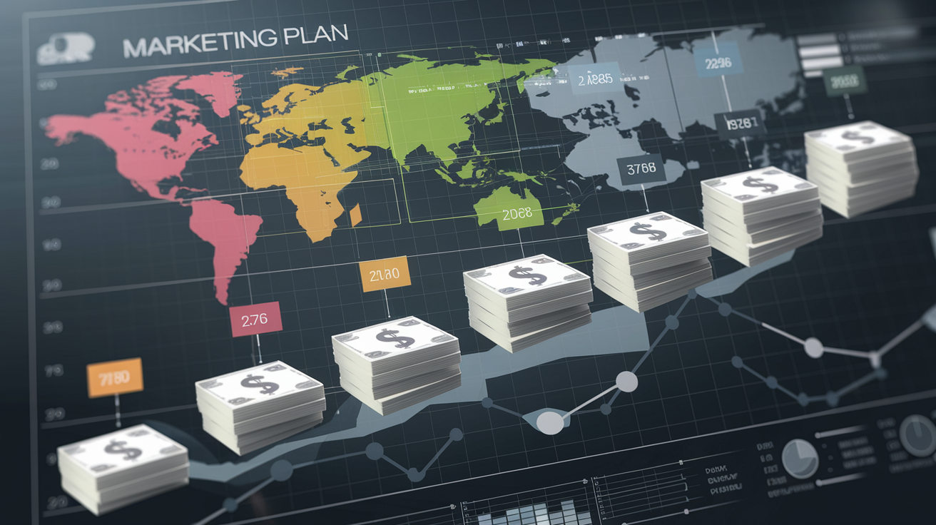 Exemple de plan marketing avec répartition proportionnelle du budget