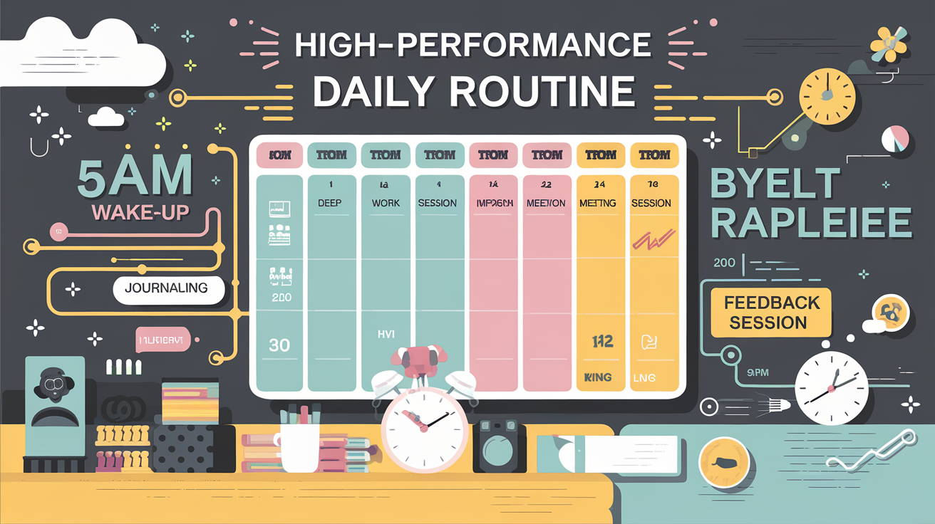 routine haute performance professionnelle planning journalier