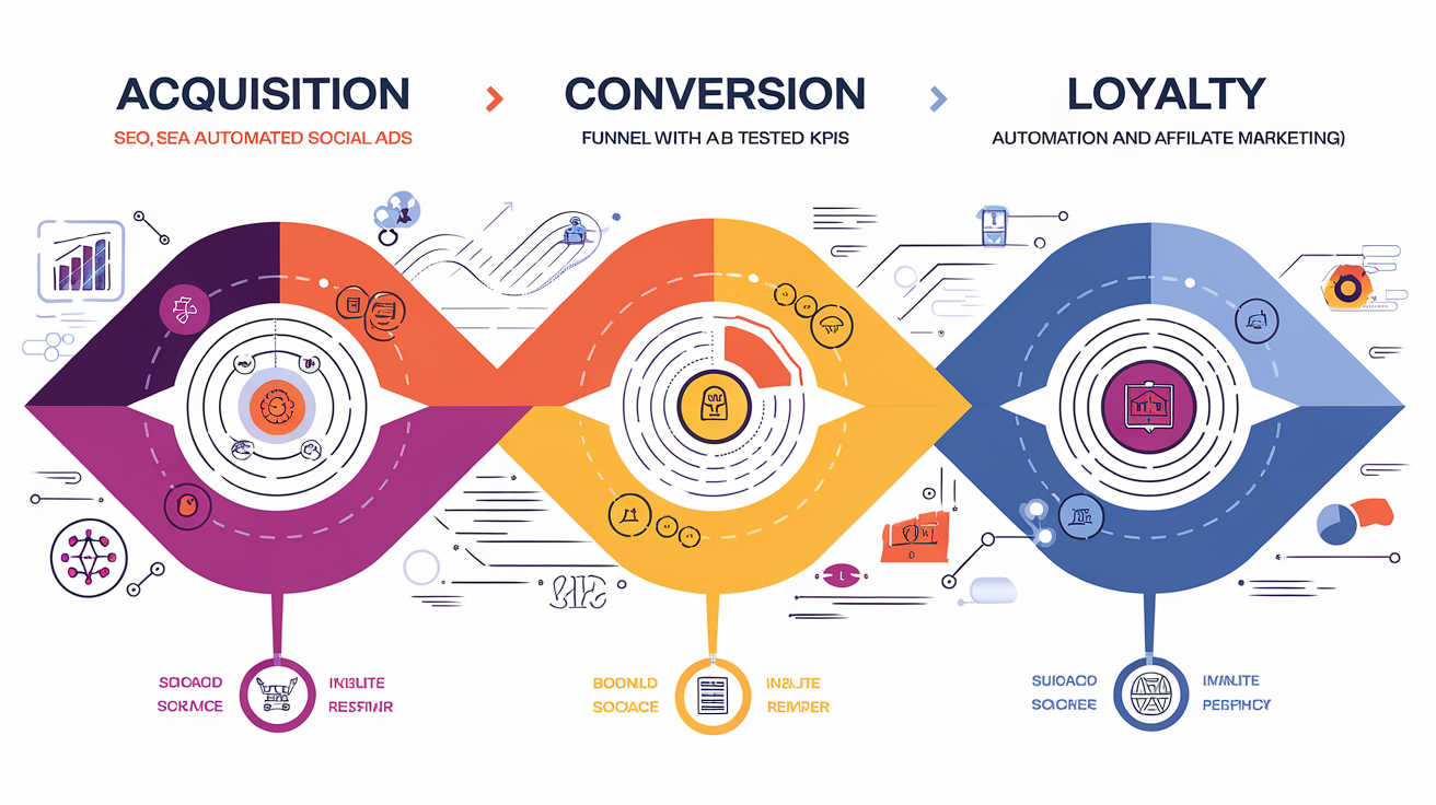 schéma acquisition-conversion-fidélisation e-marketing automation
