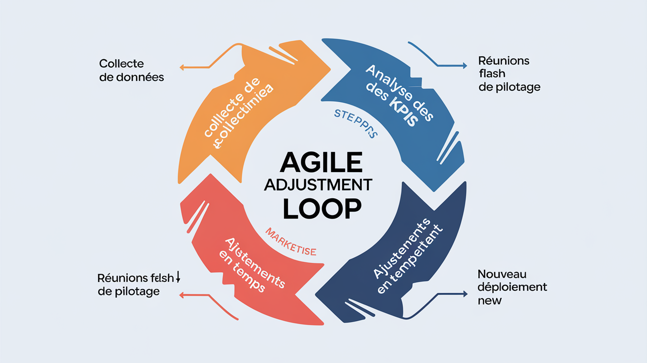 Schéma de la boucle d'ajustement agile en mercatique