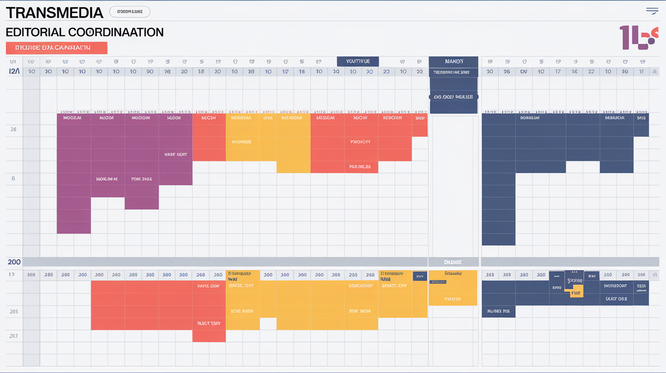 Diagramme de Gantt pour la coordination éditoriale transmédia