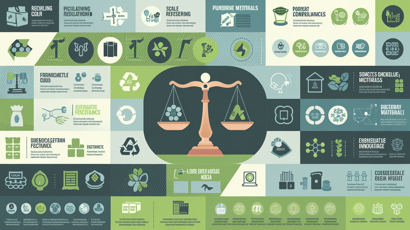 Schéma réglementation, durabilité et innovation emballage