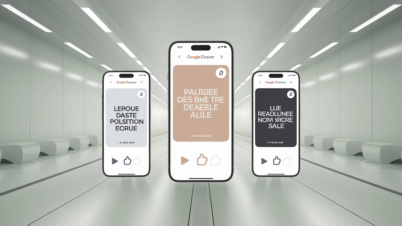 Illustration de tests A/B pour les titres sur Google Discover