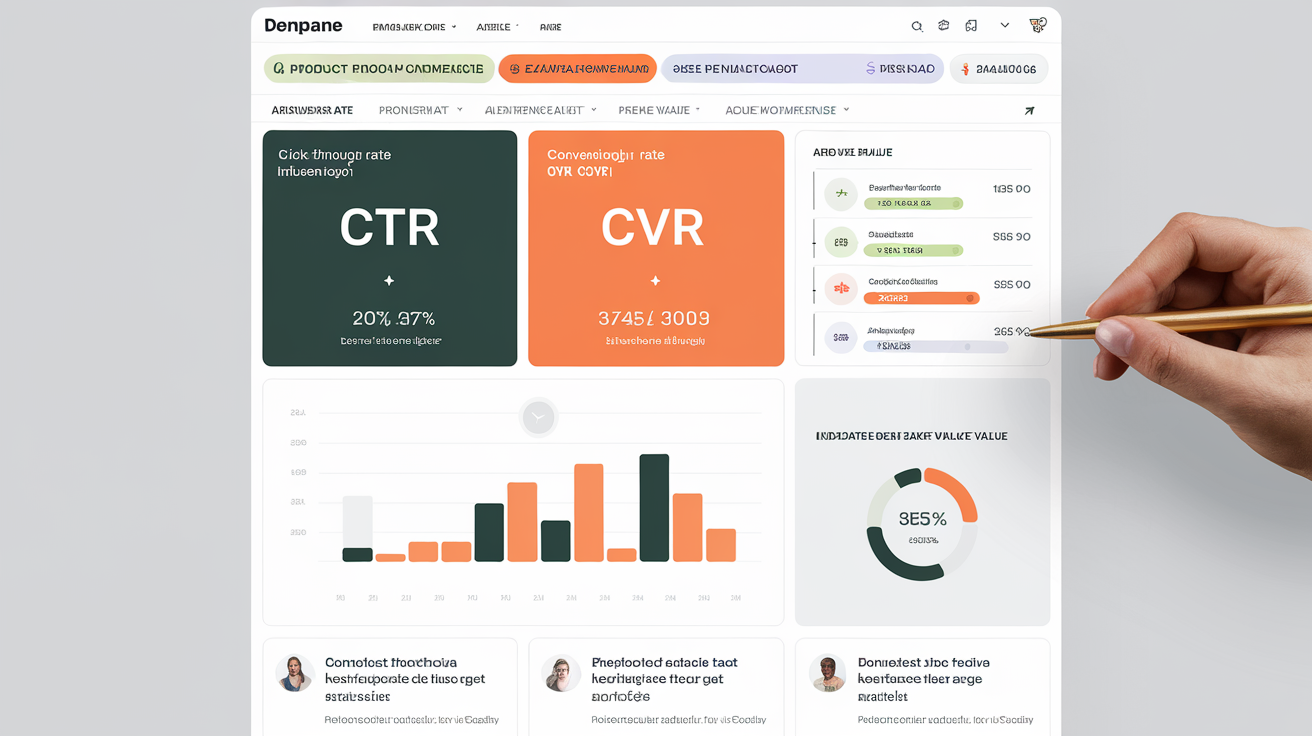 Dashboard des KPIs pour une campagne d’influence e-commerce