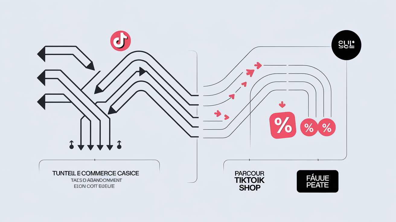 Comparaison entre le tunnel d'achat classique et TikTok Shop