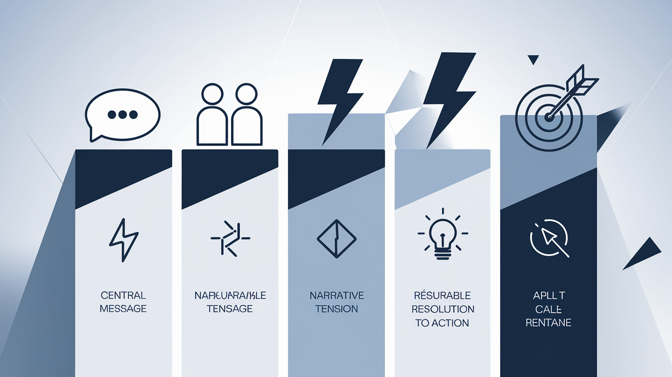 Schéma des étapes pour un storytelling marketing efficace