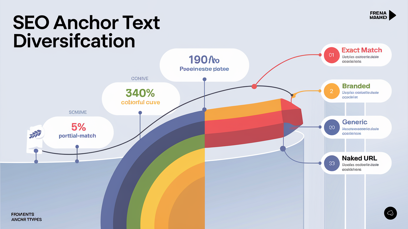 Graphique sur la diversification des anchor texts en SEO
